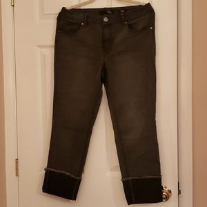 1822 greyish/black ankle denim pants
